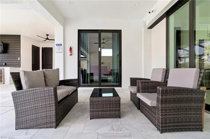 View of patio / terrace featuring outdoor lounge area and a ceiling fan