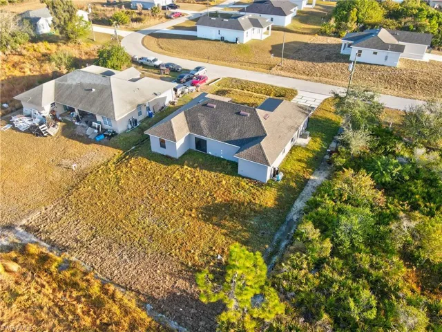 Aerial view of residential area