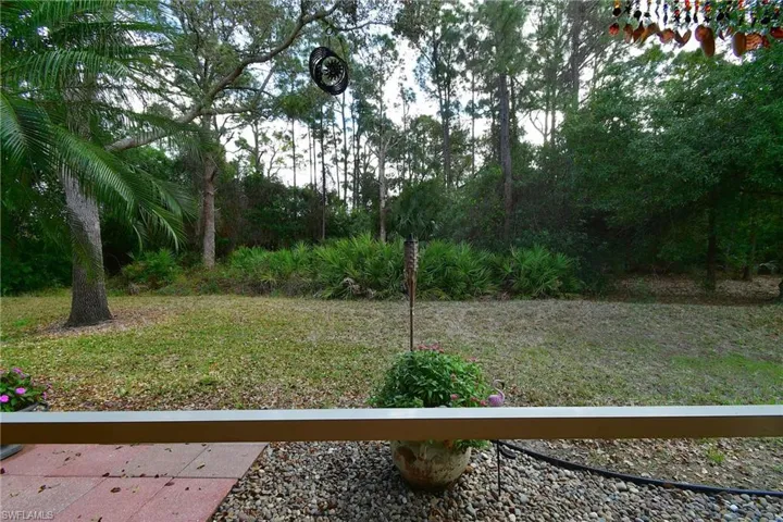 Backyard area is nice and private