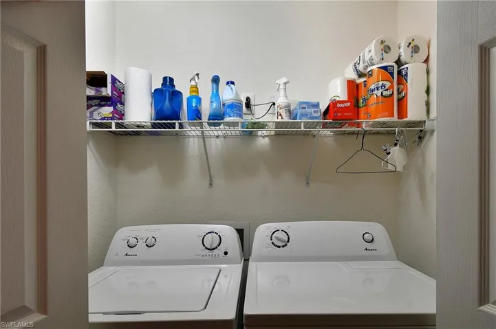 Laundry inside the home! Full size washer and dryer stay with the home