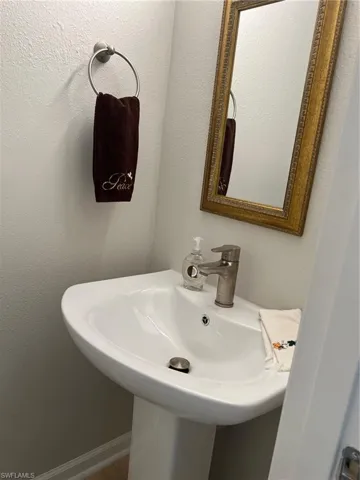 Small half bathroom on first floor