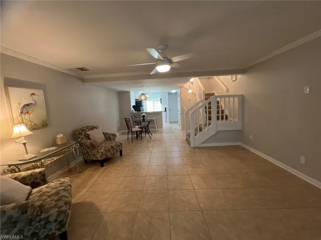 Livingroom through dining area and to the kitchen