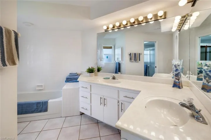 Separate tub and walk in shower