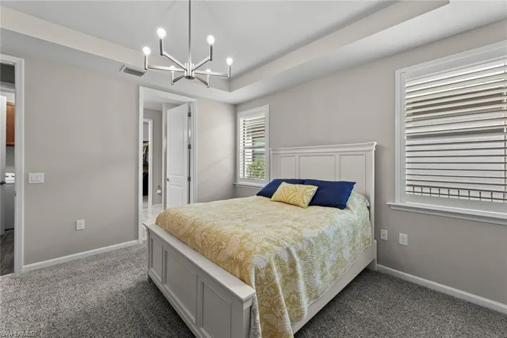Master bedroom - door leads to ensuite bath & closet