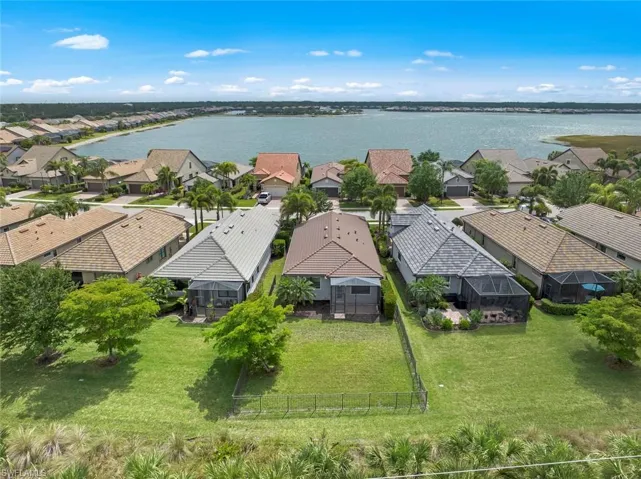 Aerial view of rear of home
