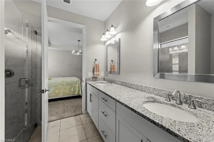 Large step in shower to left