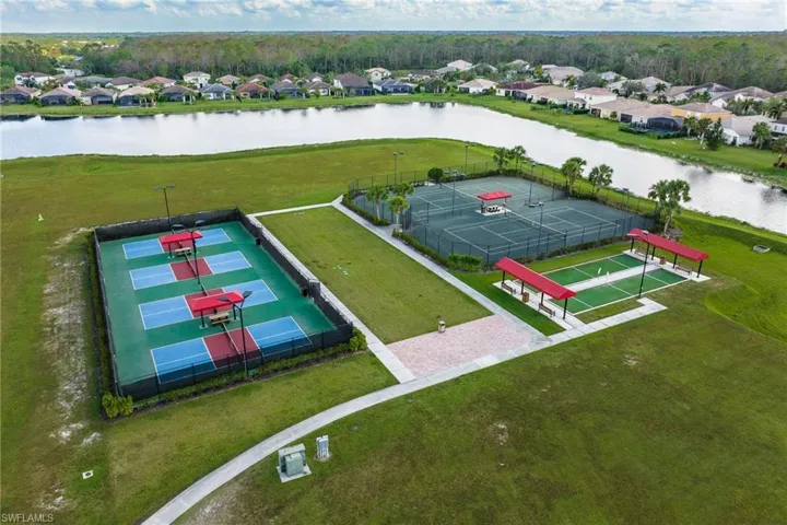 tennis, pickleball and bocce ball courts