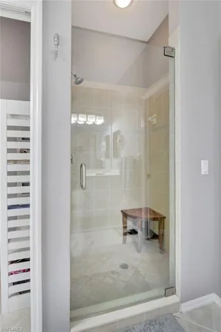 With a frameless shower door
