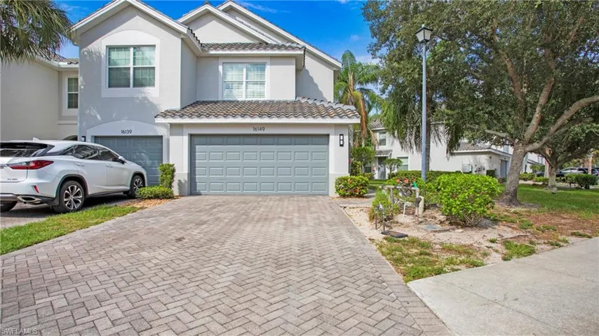 Two car garage and extra long driveway