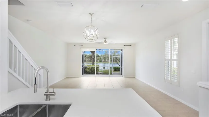 View of the lake from the kitchen