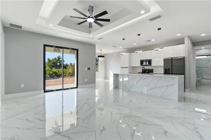 Looking into the kitchen