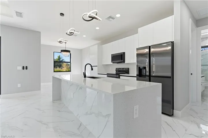 Kitchen looking into dining room