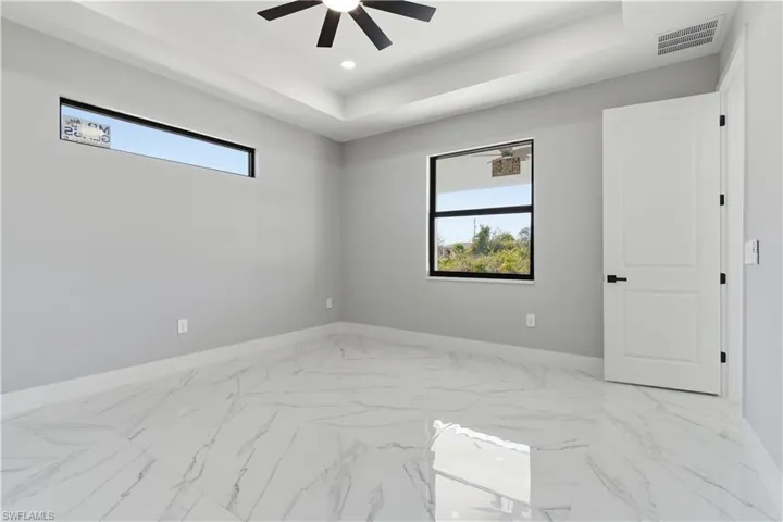 Owners suite looking towards back yard