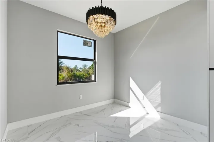 Dining room overlooking back yard