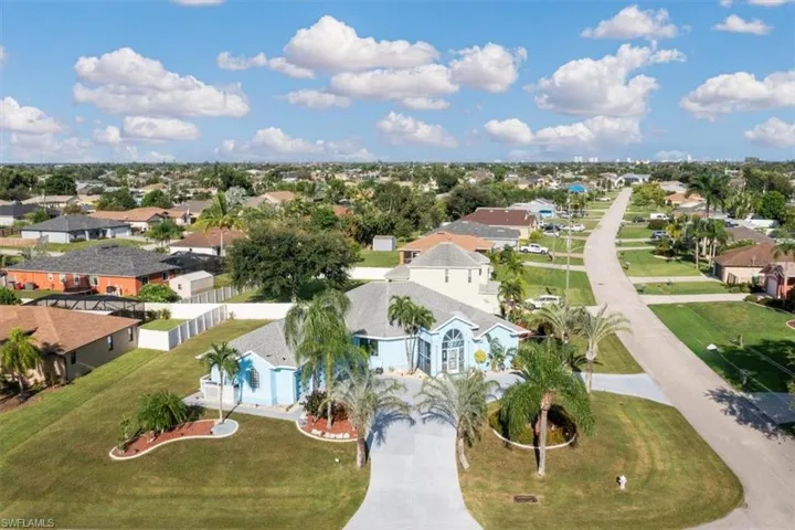 Birds eye view of property