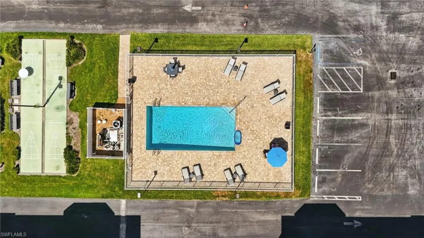 Bird's eye view of a pool - Virtually Edited Image