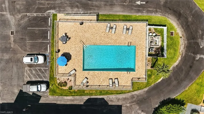 Aerial view of a pool - Virtually Edited Image