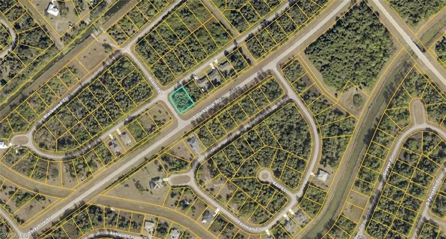Aerial Parcel Map. Illustrating the property's boundaries and surrounding land parcels