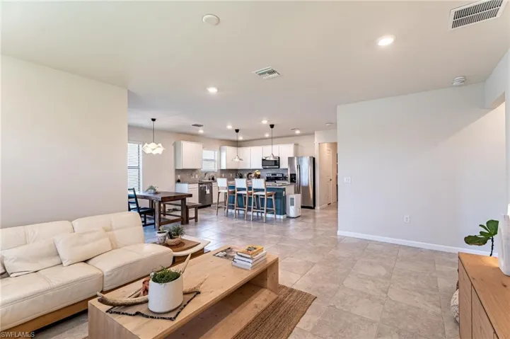 Living room facing open Kitchen concept.