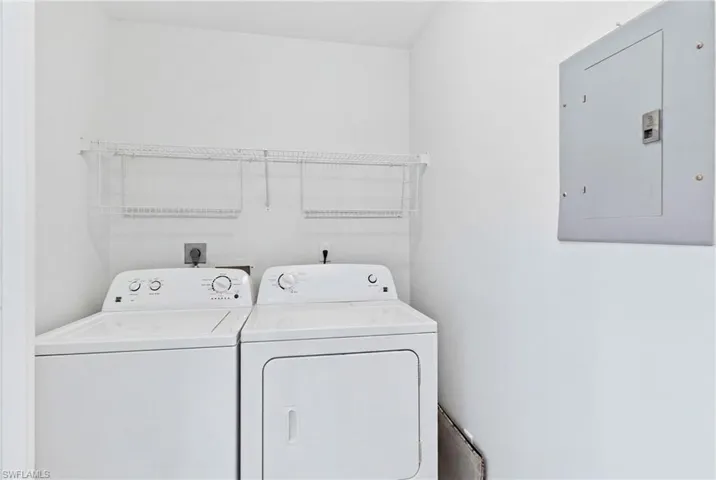 Enjoy the convenience of an in-residence laundry room with additional storage space, making everyday chores simple and efficient.