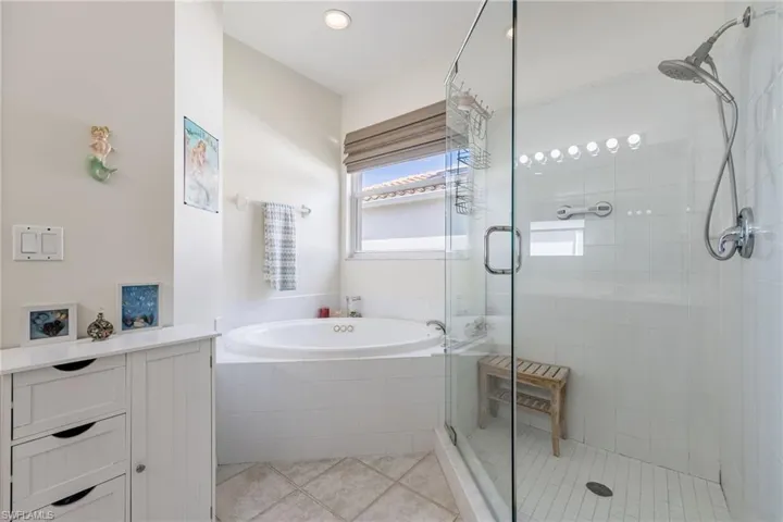 New shower door. Nice natural light.