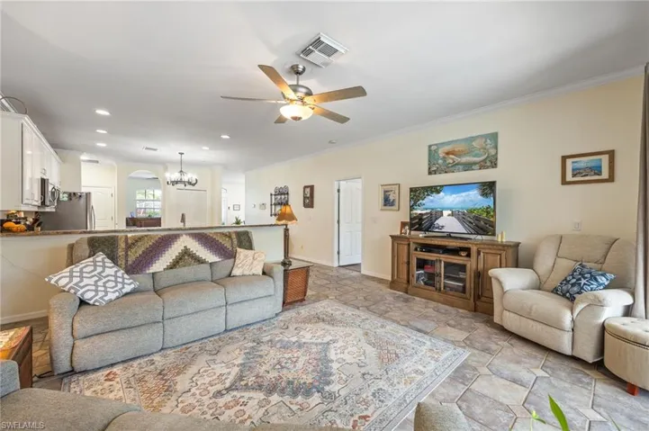 Newer Light neutral color interior paint.  Open floor plan.