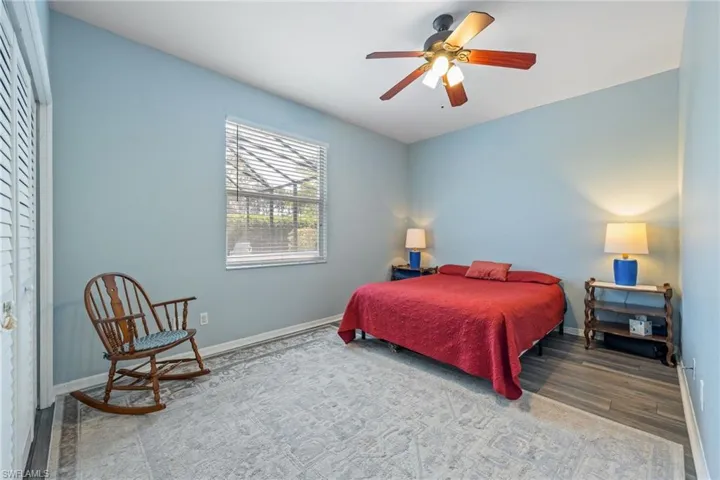 4th bedroom with new wood like laminate flooring.