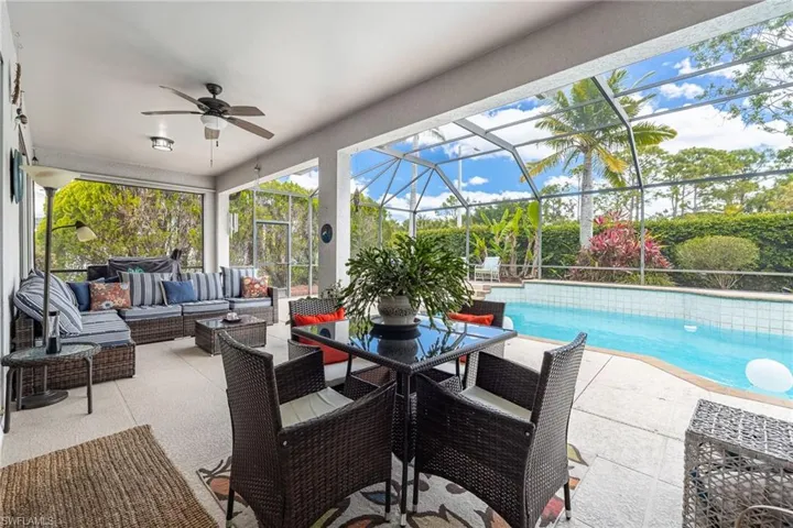 Huge, covered patio area great for entertaining or sunbathing.
