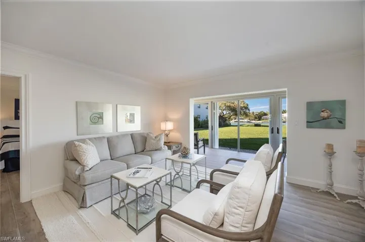 Enjoy stunning view of the Bay from great room