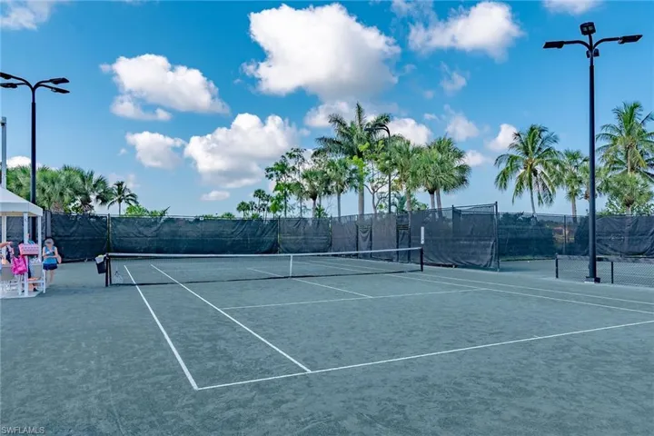 View of tennis court