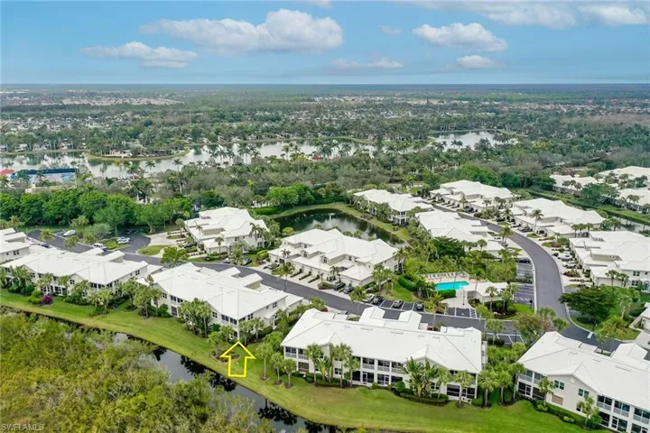 Aerial view of a large body of water