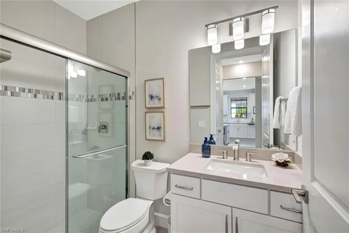 Second Bathroom with vanity and a shower stall