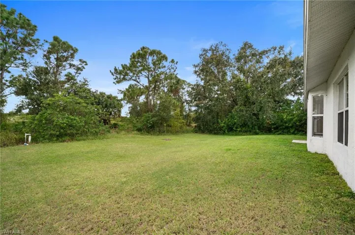 View of grassy yard