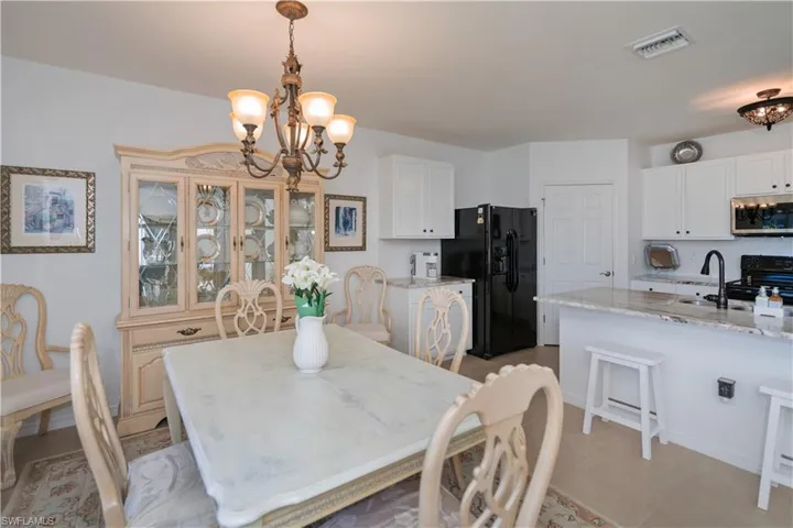 Dining table and cabinet view