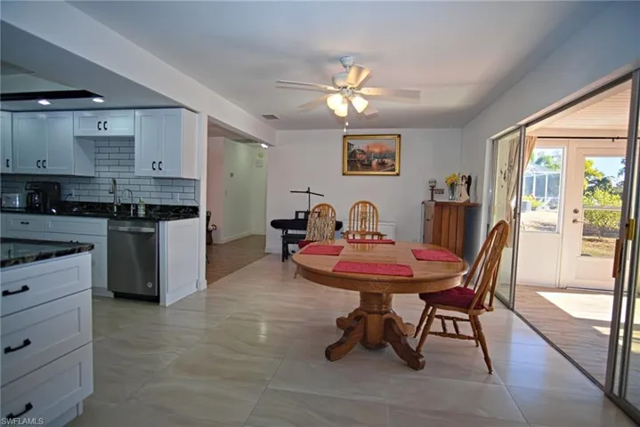 Dining area  off kitchen.