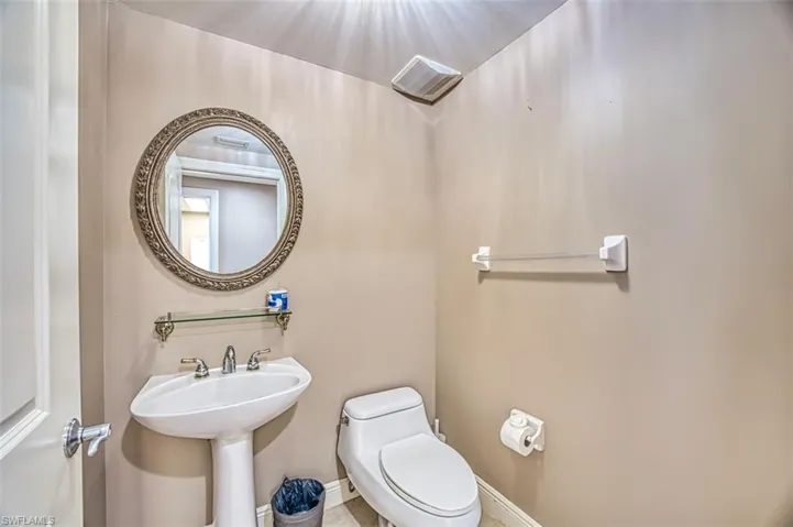 Bathroom with sink and toilet