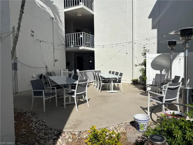 View of patio featuring outdoor dining space