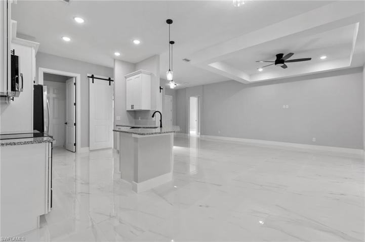 View from kitchen to Great Room