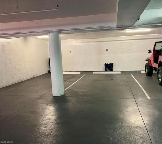 1 covered, secured parking space, #25