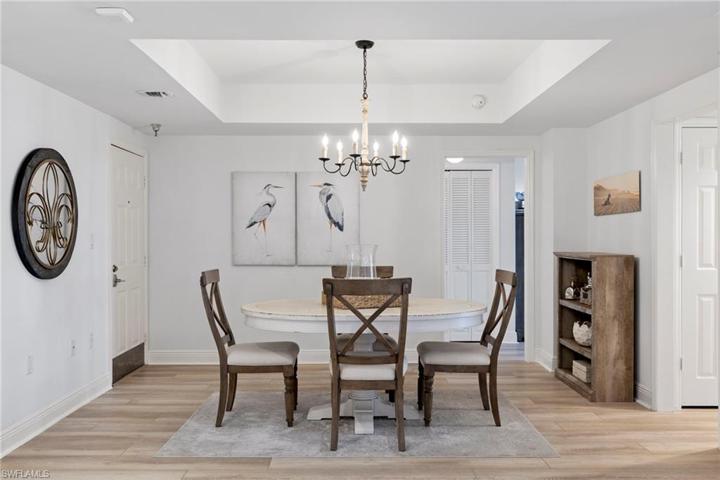 Flows well from kitchen and living space