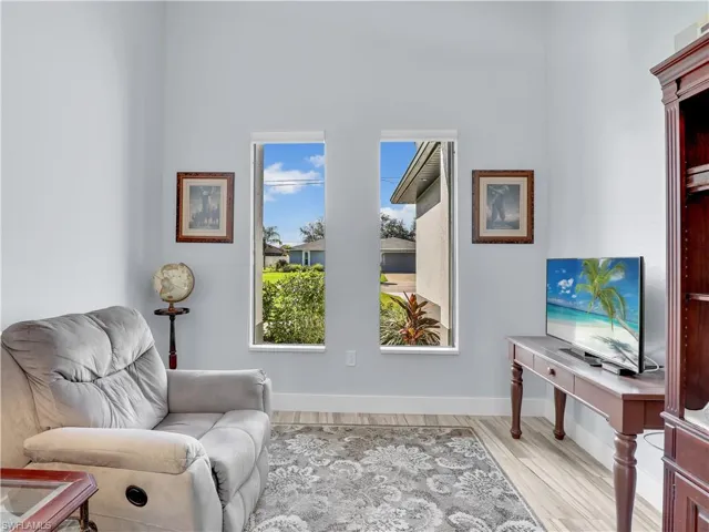 Living area featuring light hardwood / wood-style floors