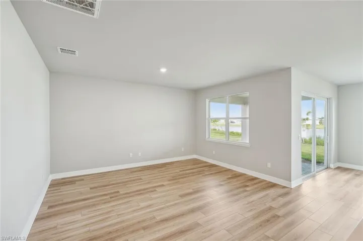 Unfurnished room featuring light hardwood / wood-style flooring