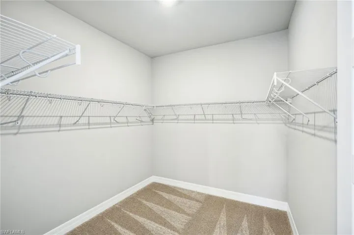 Walk in closet featuring carpet