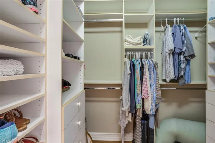 View of walk in closet