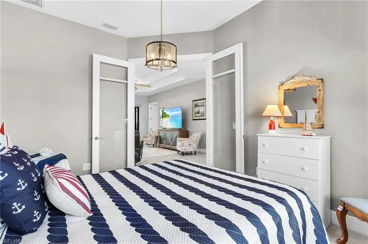 currently used for bedroom, has double door entry,