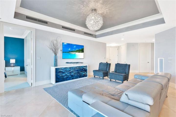 The home is tastefully decorated with timeless, beautiful marble floors and crown molding throughout.