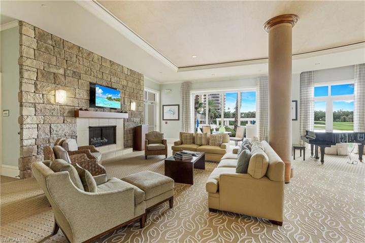 Cozy up in front of the fireplace in the social room on those rare chilly Florida nights!