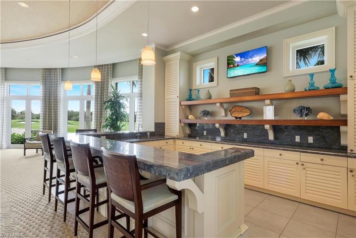 The bar in the social room.