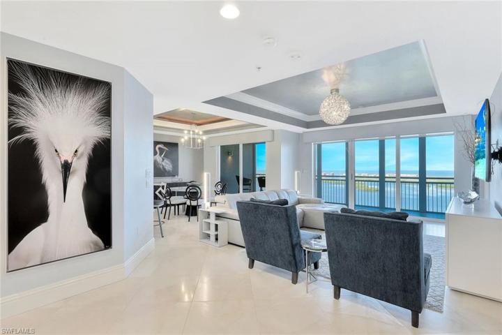 This 24th floor residence boasts amazing views of Estero Bay and the Gulf of Mexico!