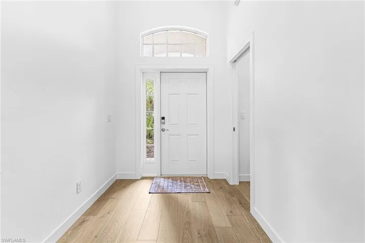 Entryway featuring light wood-type flooring